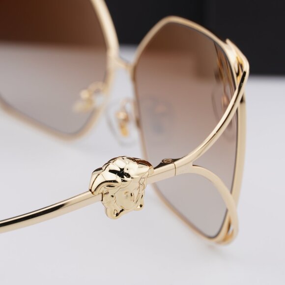 Versace VE2288 1002B8 Square Sunglasses – Gold/Brown Gradient - Picture 5 of 9
